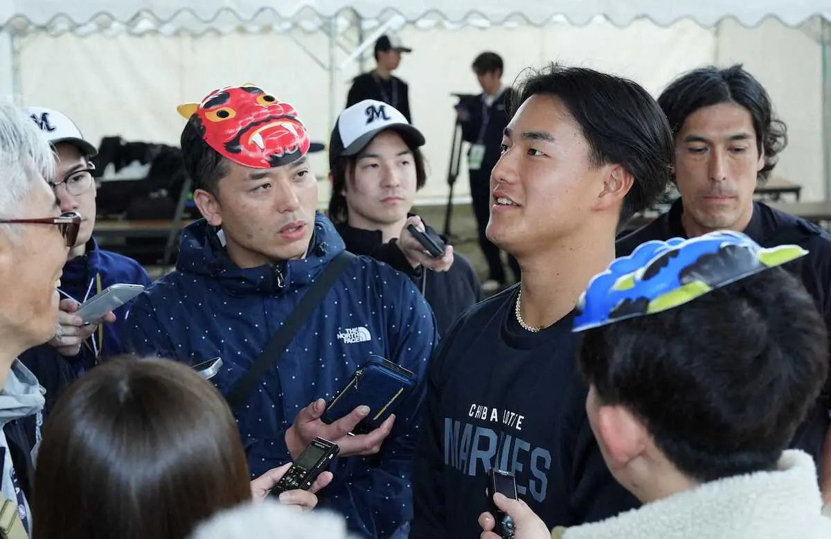 【画像・写真】ロッテ・西川　初屋外フリーで柵越え13発「久しぶりに外で気合入りました」