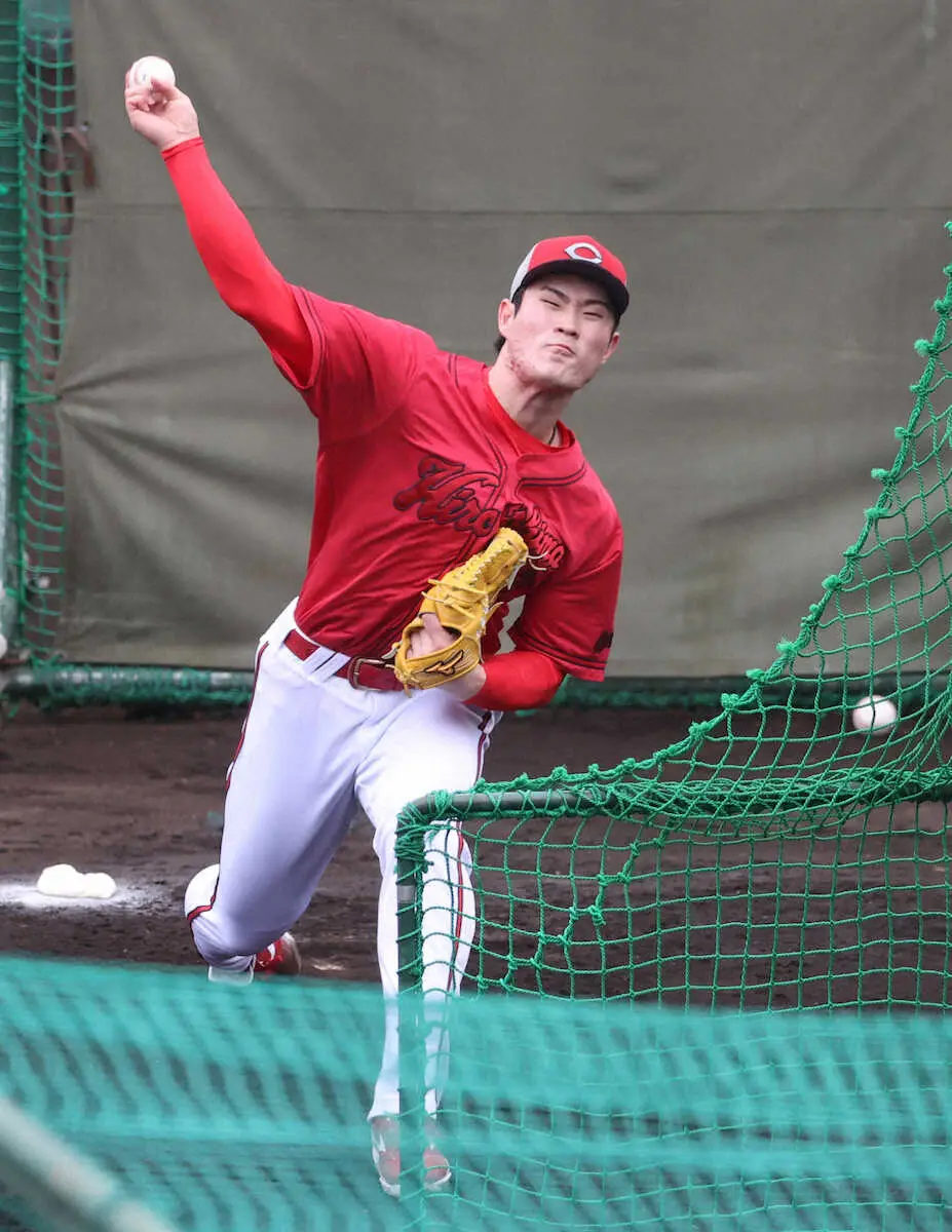 【画像・写真】広島・新井監督が高評価　開幕ローテ候補に挙がる“ドラ1コンビ”フリー打撃登板