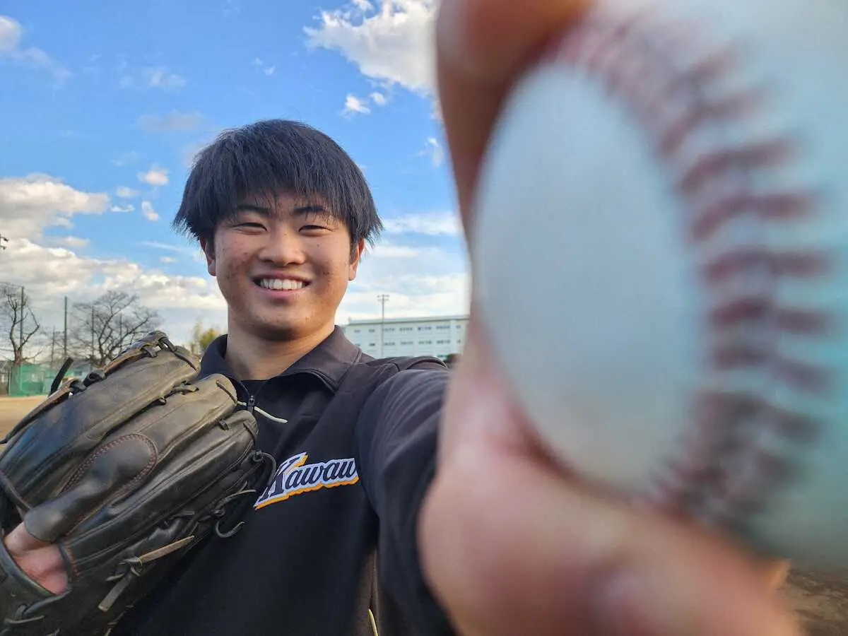 【画像・写真】東大、京大生を輩出する公立進学校の逸材　川和・浜岡蒼太プロ一本宣言「春に150キロ、夏に155キロ」