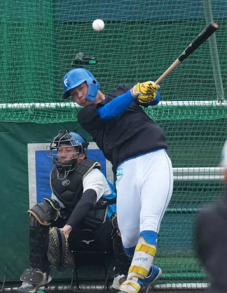 【画像・写真】日本ハム　2年目明瀬が1軍合流！「結果出したい」と15日紅白戦へ柵越え5発