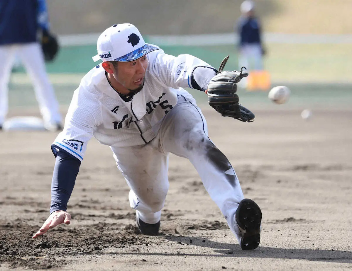 【画像・写真】西武・外崎修汰が右ハムストリングスの違和感で別メニュー調整