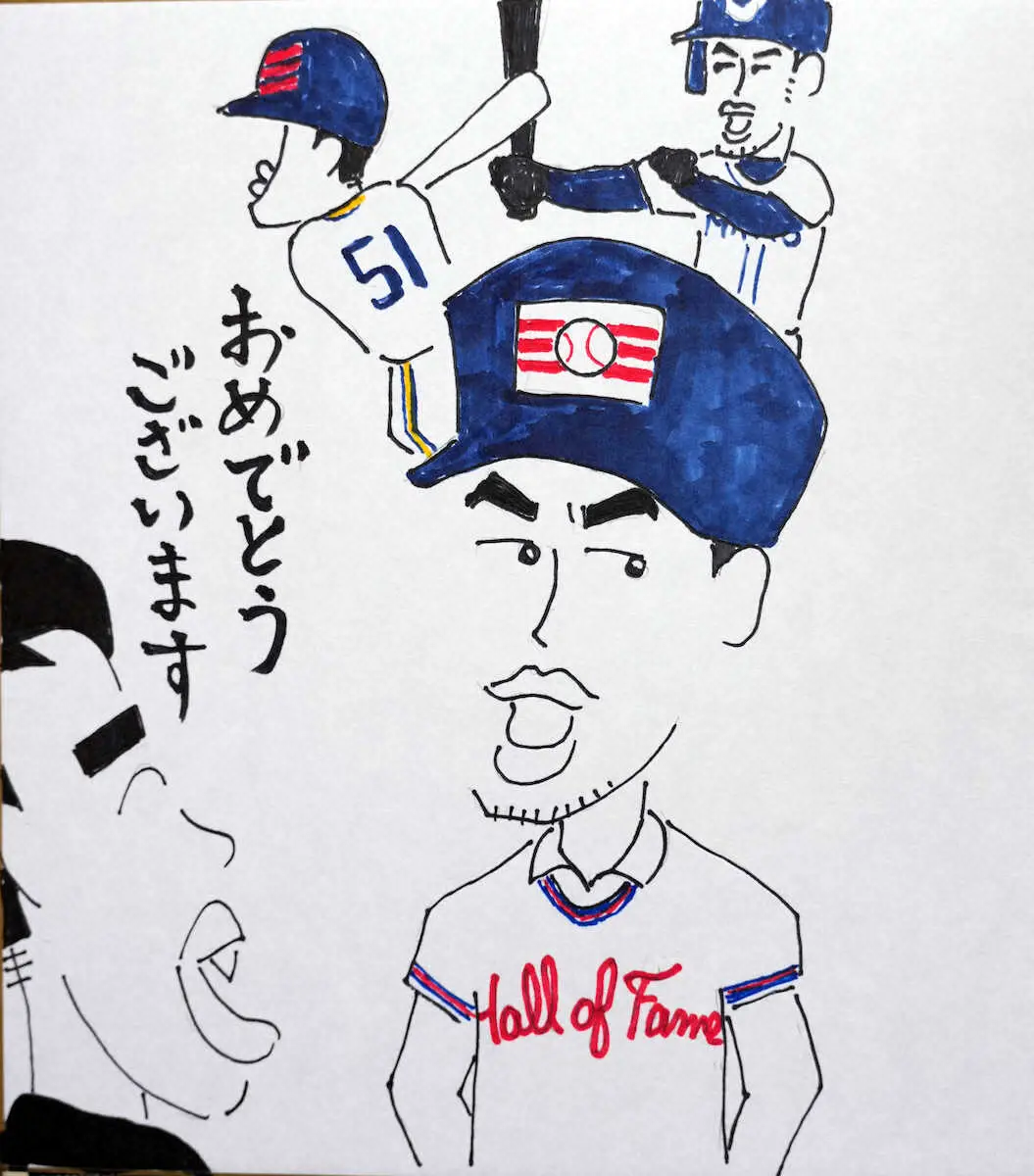 【画像・写真】【木田優夫画伯の球界絵日記】今も自分のことを「ヤサオ」と呼ぶ可愛い後輩・イチロー氏のさらなる活躍願う