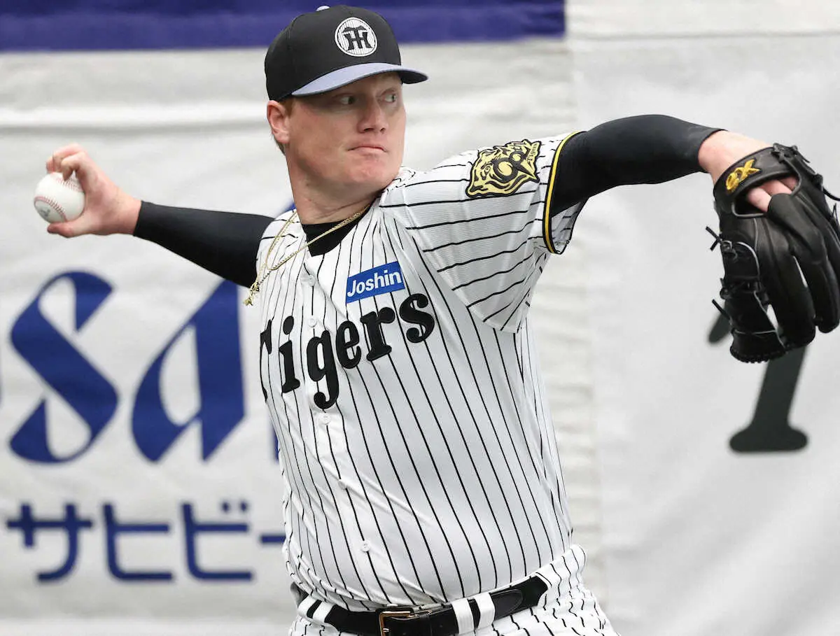 【画像・写真】阪神の新助っ投・ネルソンが12日にもライブBP登板　魔球ナックルも初披露？「投げる機会があれば」