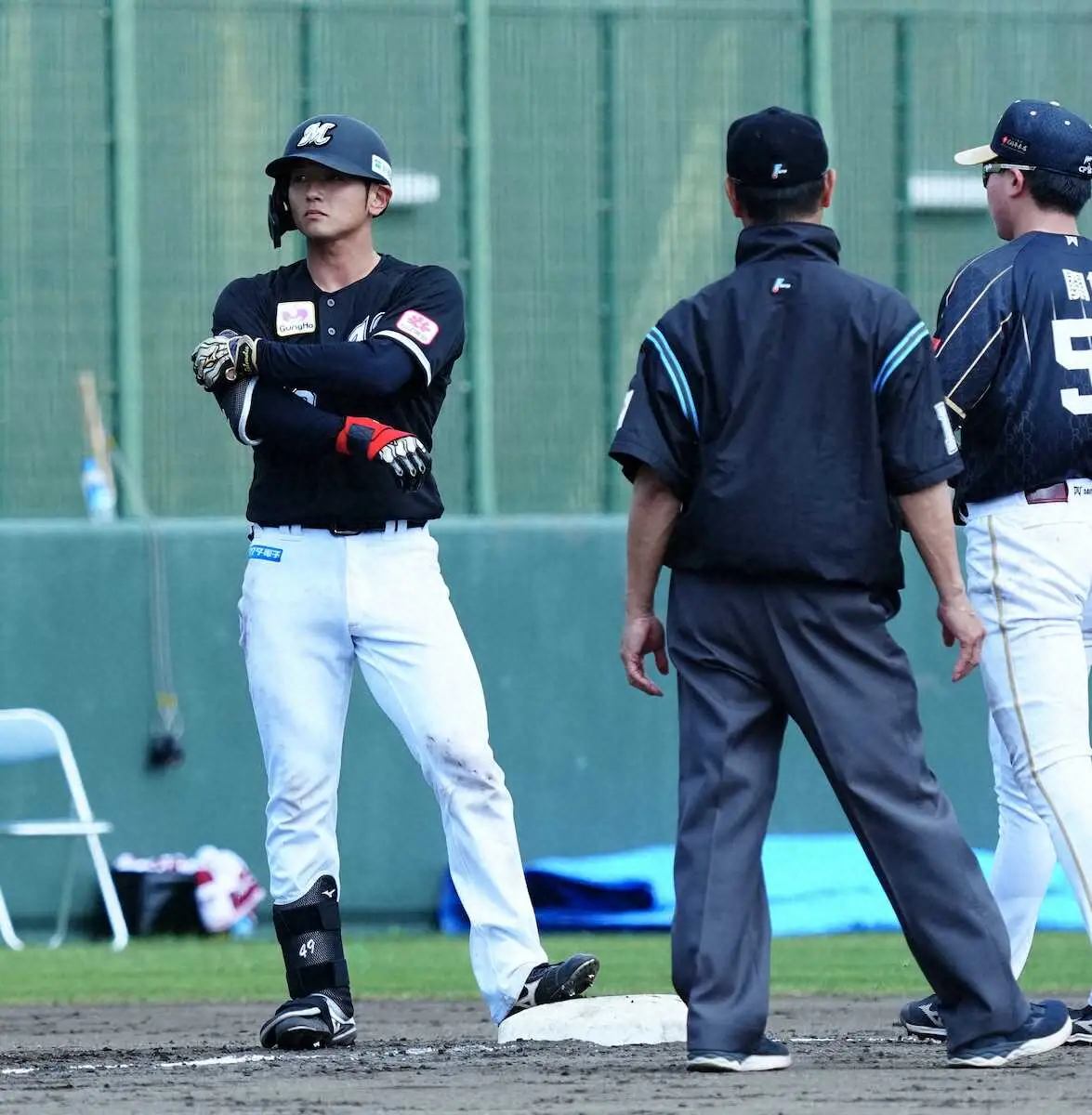 【画像・写真】ロッテドラ6立松　プロ初安打＆初適時打　3年ぶりの捕手守備も無難に