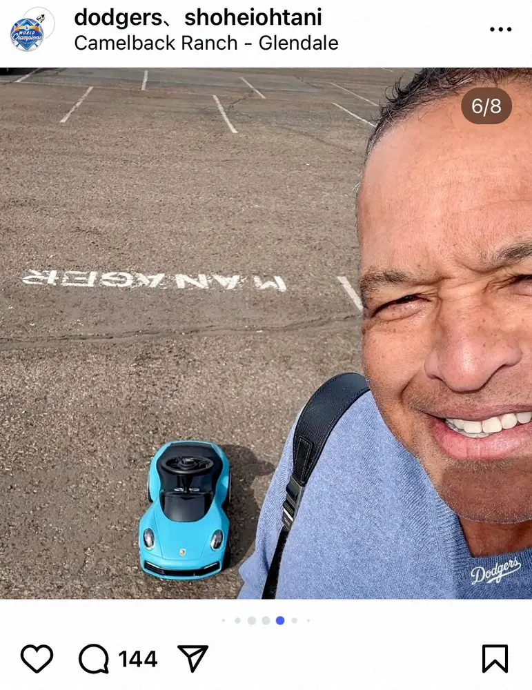 【画像・写真】大谷翔平がロバーツ監督に“イタズラ”愛車を子供用ポルシェにすり替え…指揮官「次は君の番」と仕返し宣言