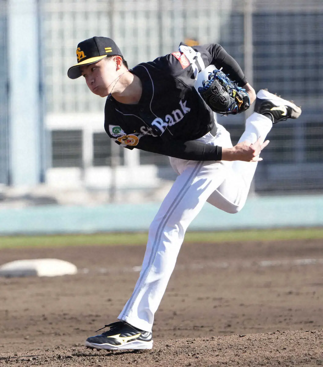 【画像・写真】ソフトバンク小久保監督が高卒育成右腕・藤原のA組デビュー戦登板を好評価　藤原「次はやり返す」
