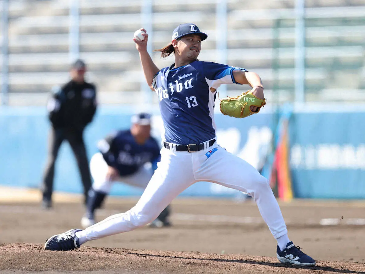 【画像・写真】西武・高橋光成　156キロ出た！　今キャンプ初実戦で2回2安打1失点