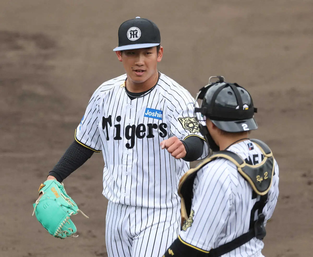 【画像・写真】阪神ドラ1伊原が初のライブBP登板で収穫の25球「思った以上にまとまっていた」