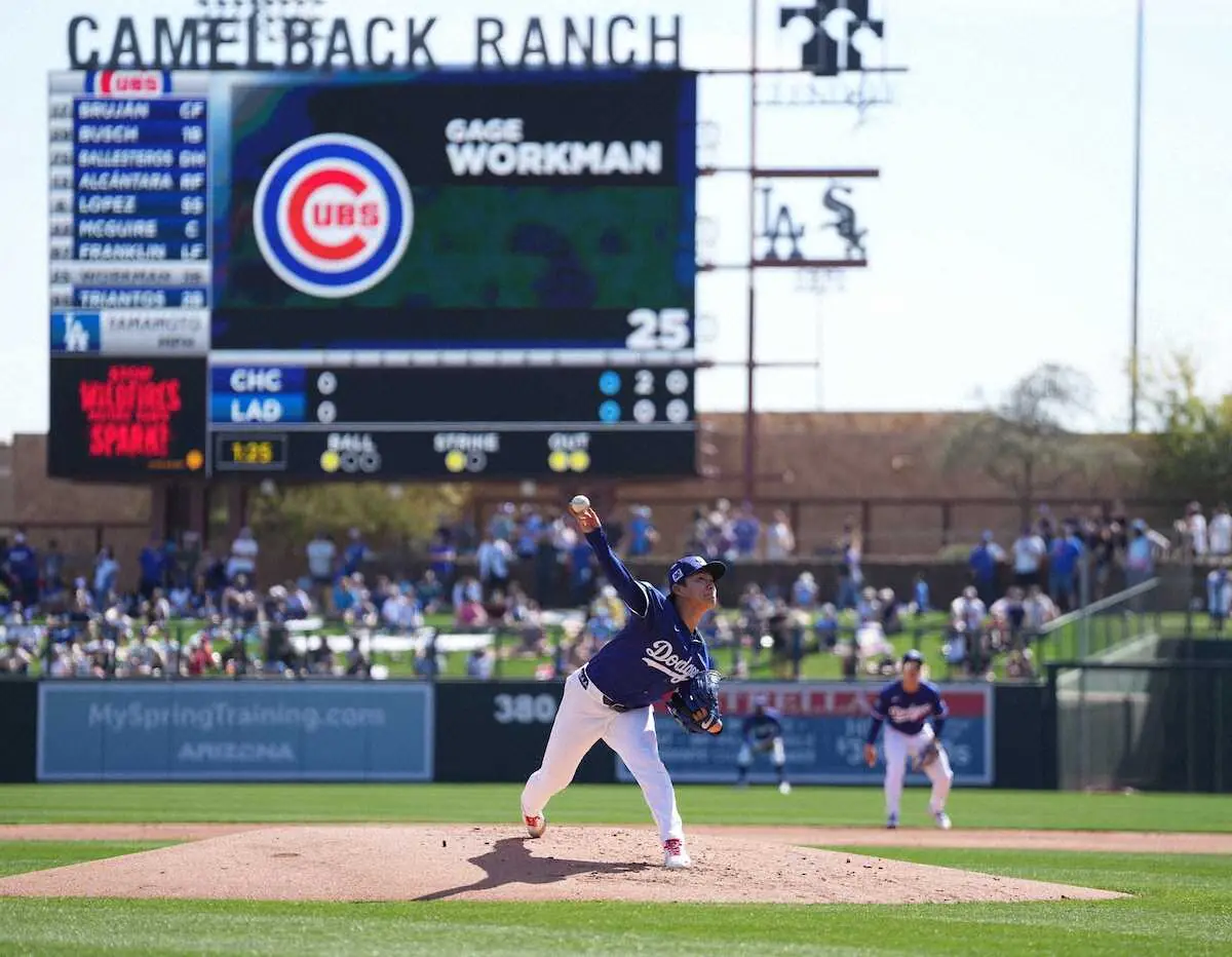 【画像・写真】山本由伸　開幕戦の相手カ軍に1回2/3で3安打無失点　最速155キロ　観客から大歓声　今季初対外試合