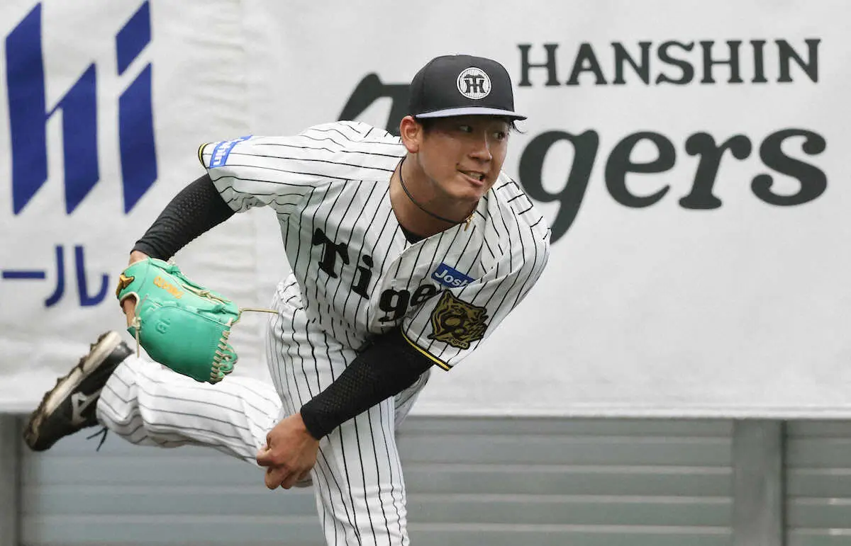 【画像・写真】阪神ドラ1・伊原　改良カットに森下「すんごいな」　24日練習試合DeNA戦で実戦デビュー