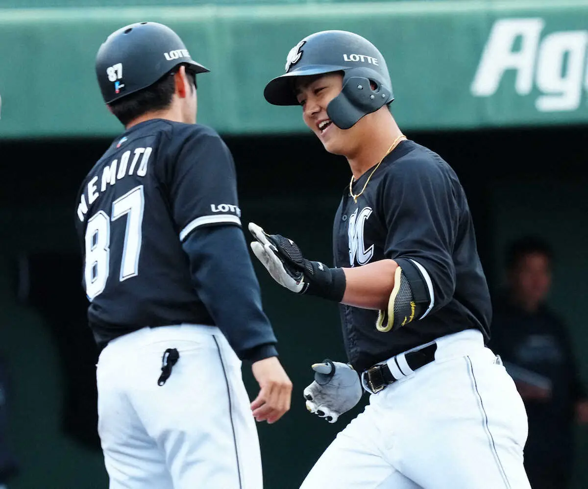 【画像・写真】ロッテ・山口　今春2発目　8回に同点ソロ　休日の前日も室内練習場で打ち込み「修正できた」