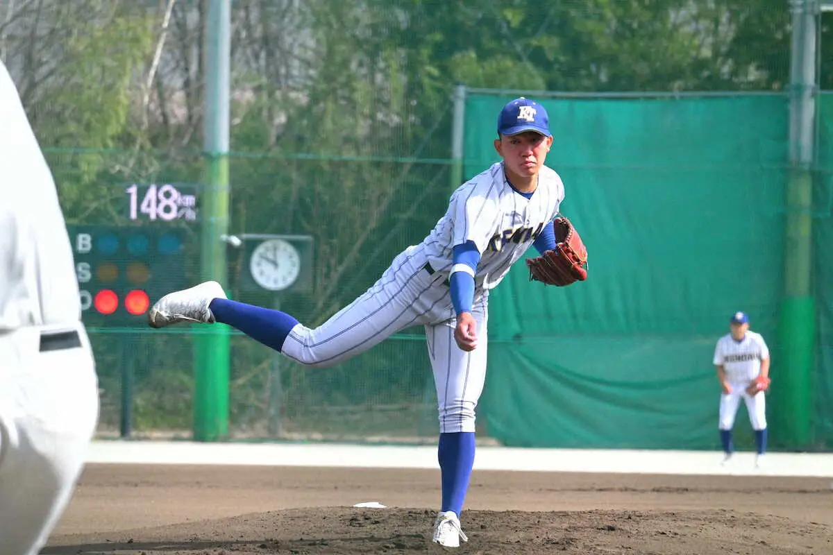 【画像・写真】日米争奪戦の気配…メジャー3球団5人のスカウトが158キロ右腕を視察　健大高崎の石垣が日大三戦で好投