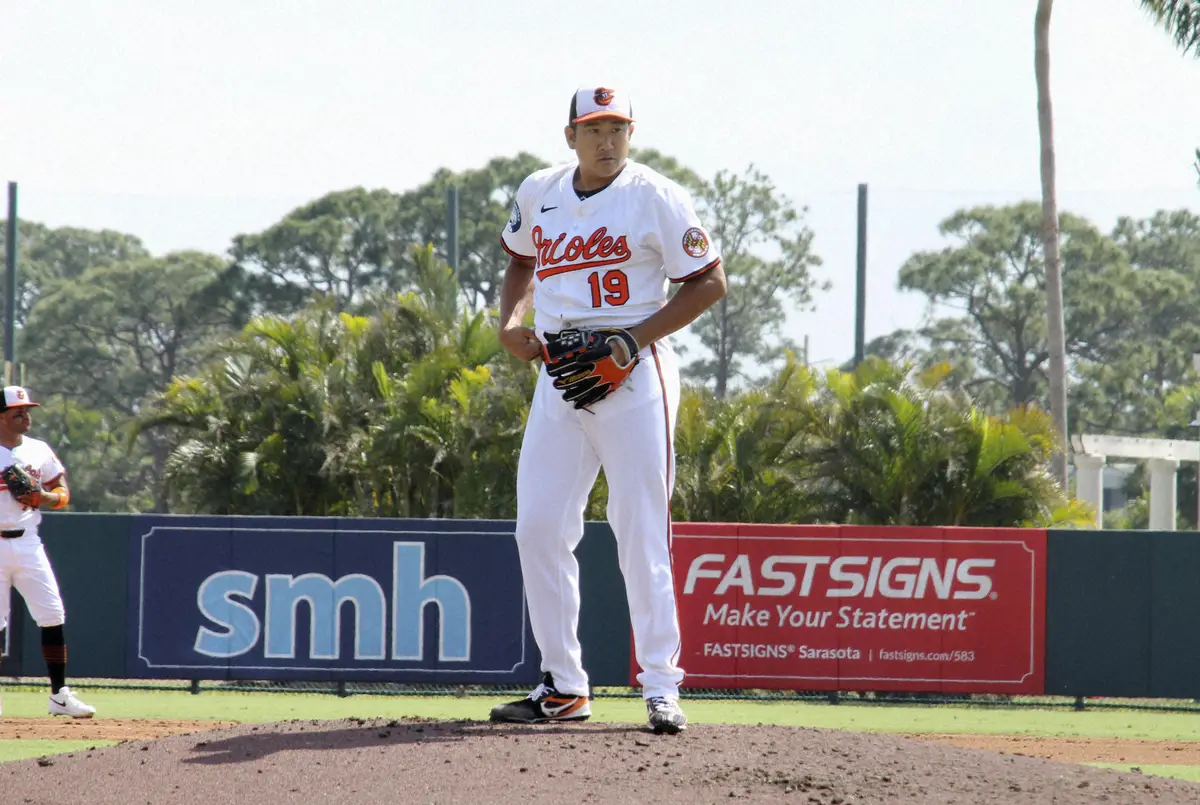 【画像・写真】オリオールズ・菅野　圧巻の制球力で180億円男斬り“全米デビュー”　「ESPN」が試合中継