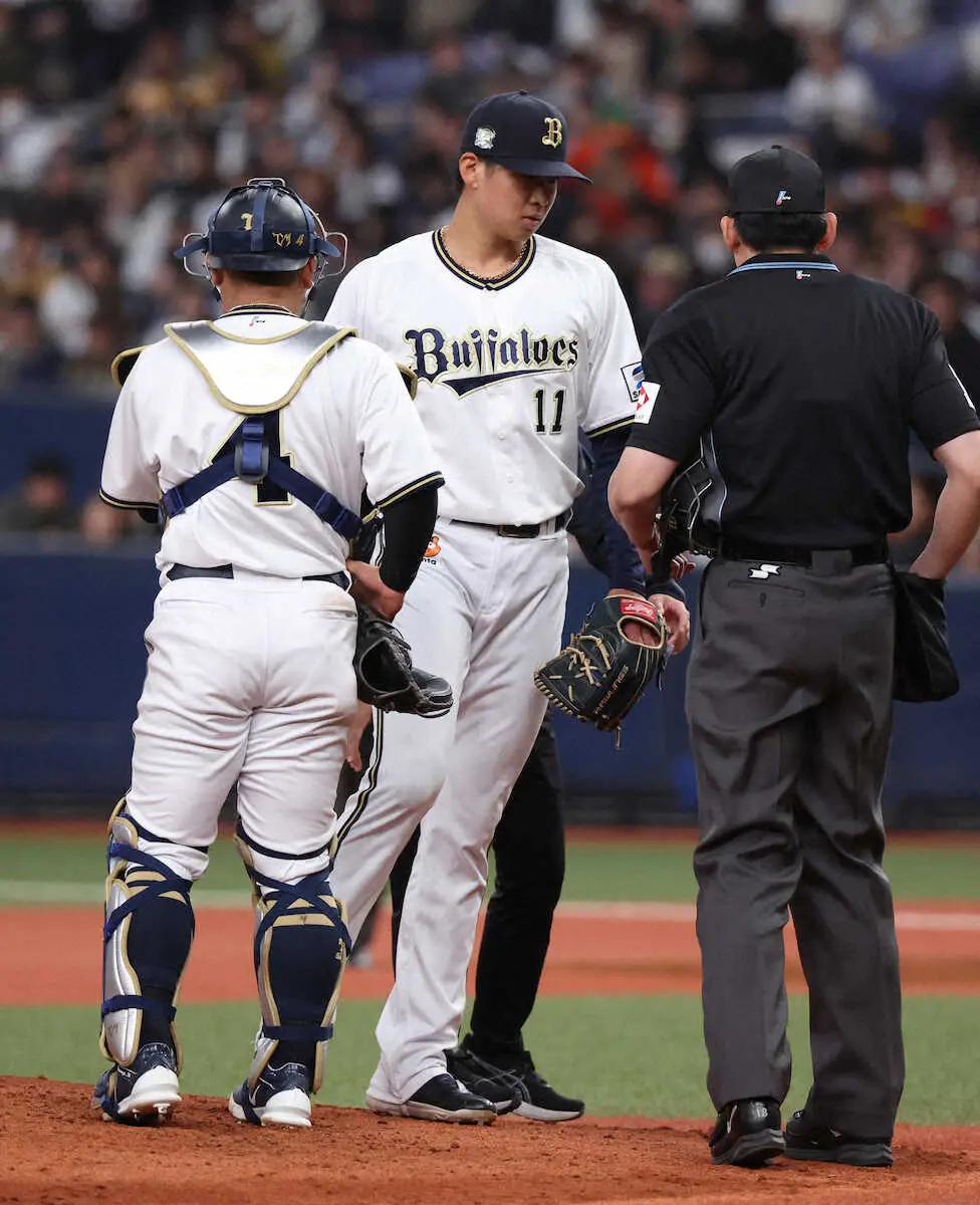 【画像・写真】オリックス・山下舜平大が緊急降板　何らかのアクシデントか