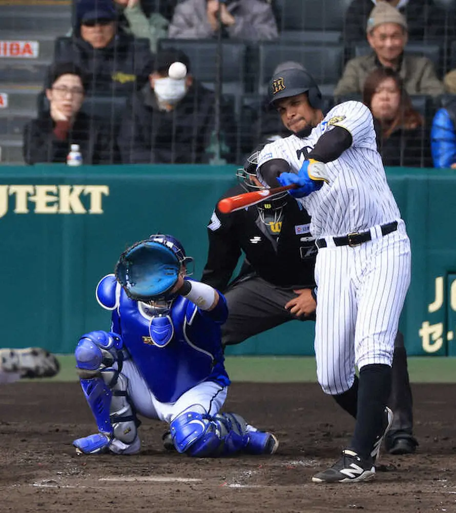 【画像・写真】阪神・ヘルナンデス　23打席目待望の来日1号　「甲子園という素晴らしい球場で打てた」
