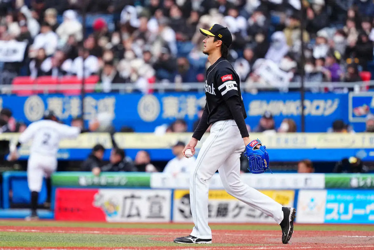 【画像・写真】ソフトバンク・上沢　今OP戦最長4回投げ3安打1失点　前回3回途中10安打7失点の乱調から立ち直る