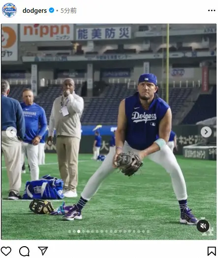 【画像・写真】ドジャース　来日後東京ドームで初練習　球団公式インスタが公開