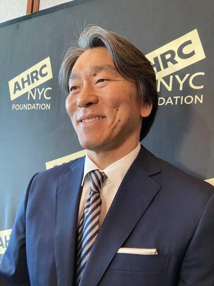 【画像・写真】松井秀喜氏　凱旋試合回想し「自分の中でインパクトが」古巣の髭解禁には…　サーマン・マンソン賞授賞式