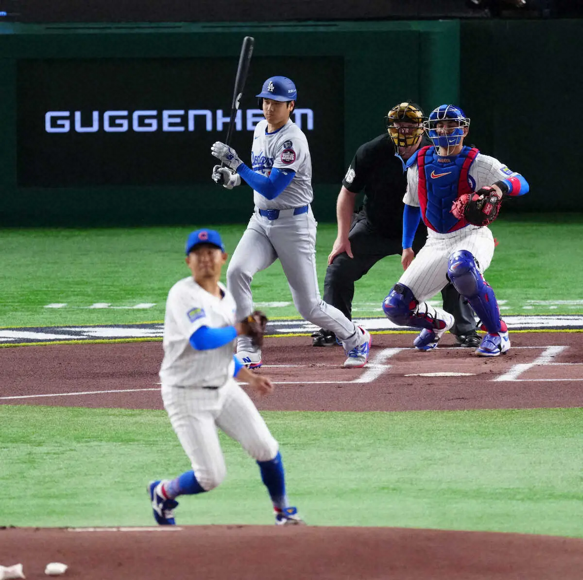 【画像・写真】大谷翔平　開幕戦第1打席で今永昇太と注目の日本人対決　大歓声で迎えられるも二ゴロ　米8年目が開幕