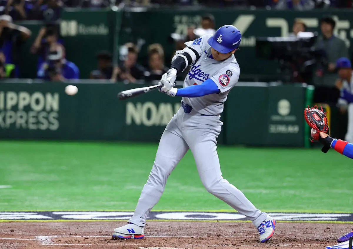 【画像・写真】大谷翔平　対今永昇太の第2打席は二直　鋭い当たりも二塁手正面で場内ため息　第1打席は二ゴロ