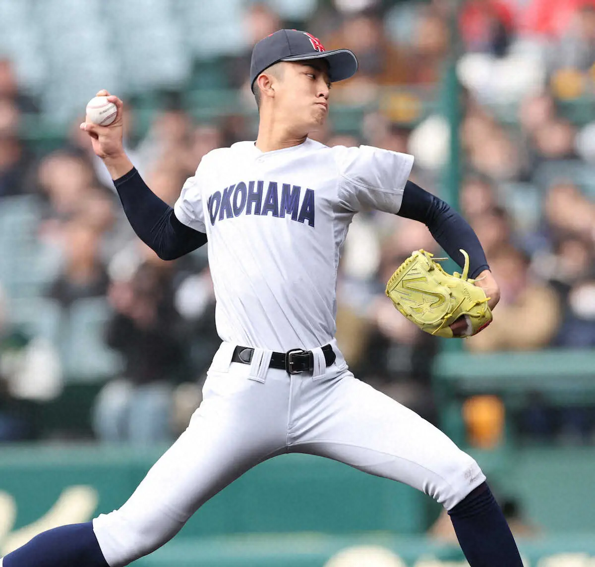 【画像・写真】【センバツ】横浜の2年生右腕・織田が自己最速更新152キロ！　松坂大輔の甲子園最速記録も破る