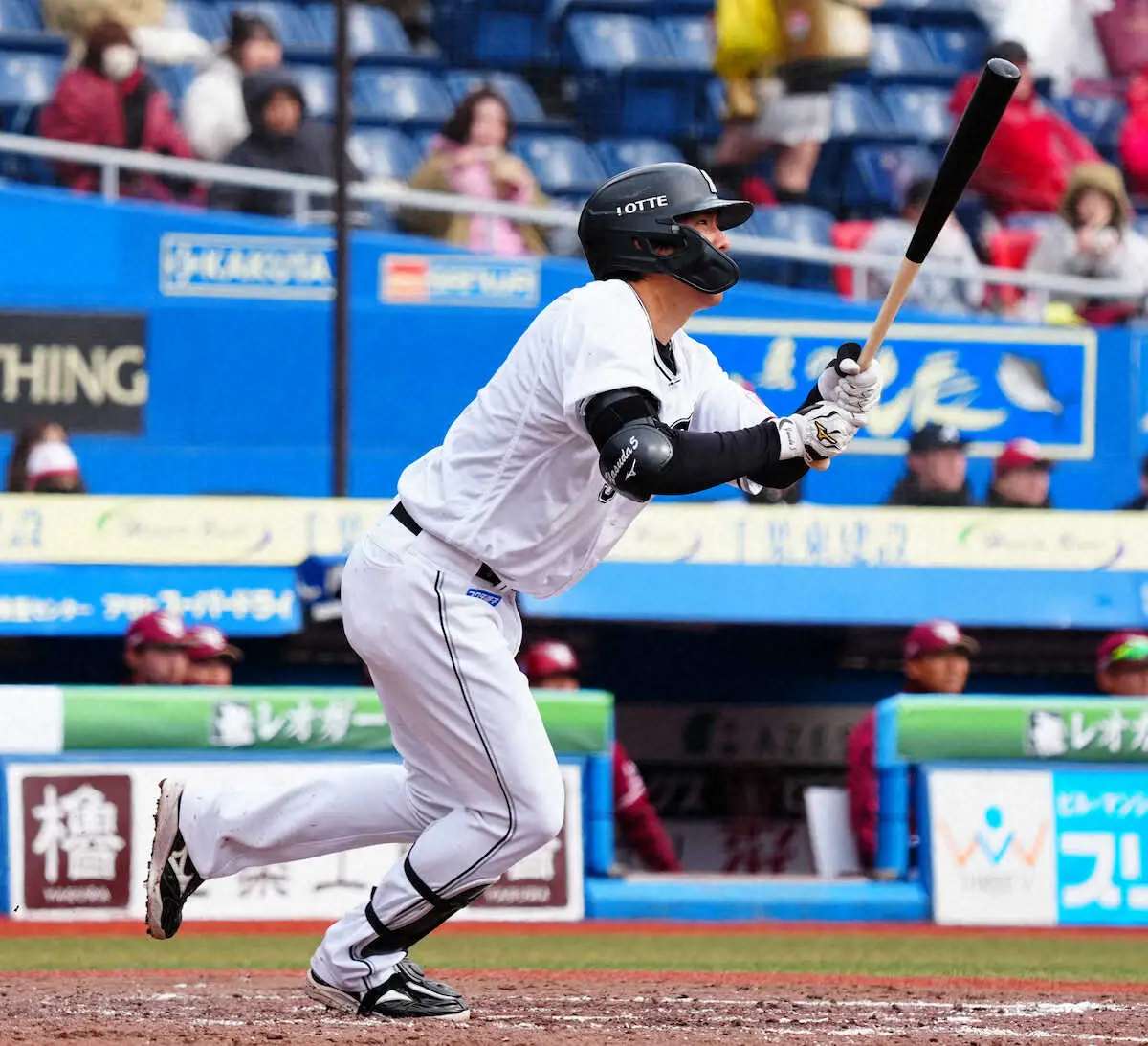 【画像・写真】ロッテ・安田　OP戦1号含む2安打1打点で開幕スタメンアピール「打てて良かったです」