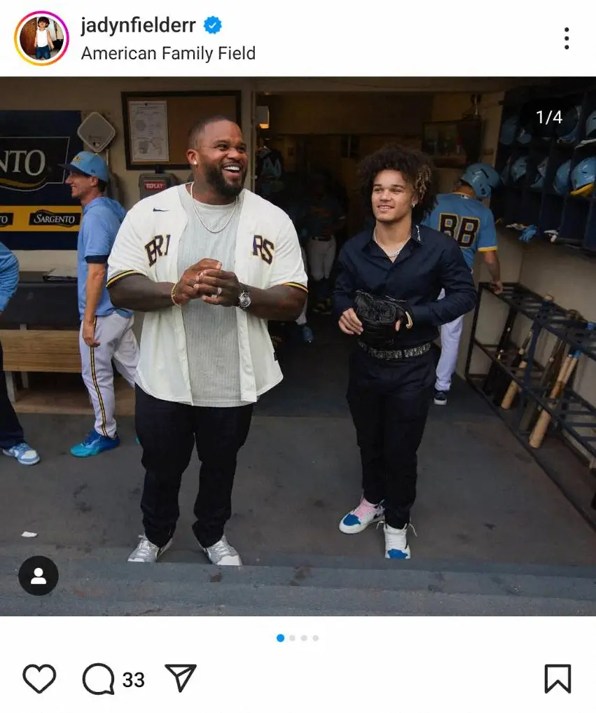 【画像・写真】父も祖父もメジャーの本塁打王、ブルワーズのマイナー選手ジェイデン・フィルダーが歩む道は