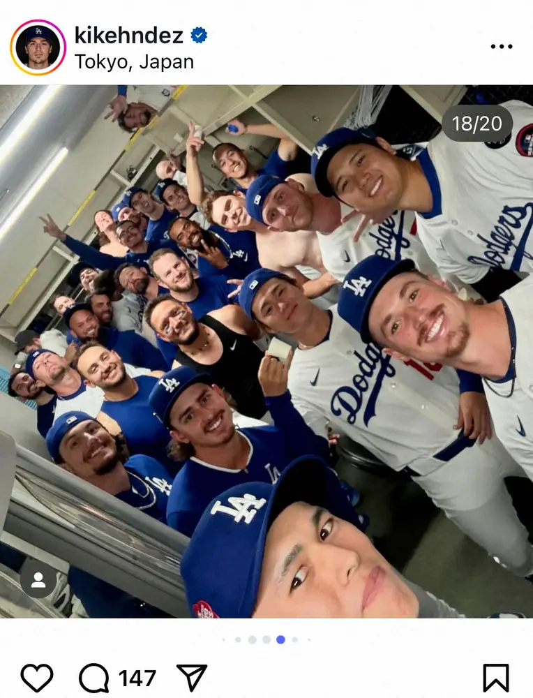 【画像・写真】「たくさんの大切な思い出をありがとう！」ドジャース“お祭り男”キケが日本語で感謝　記念写真を大量投稿