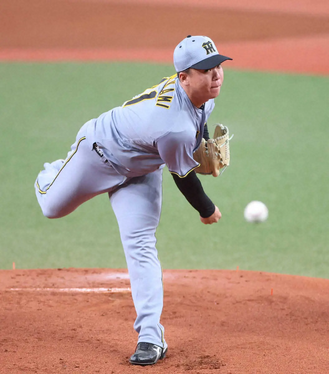 【画像・写真】阪神　開幕投手の村上は6回途中1失点　1週間後の敵地開幕の広島戦へ準備万端