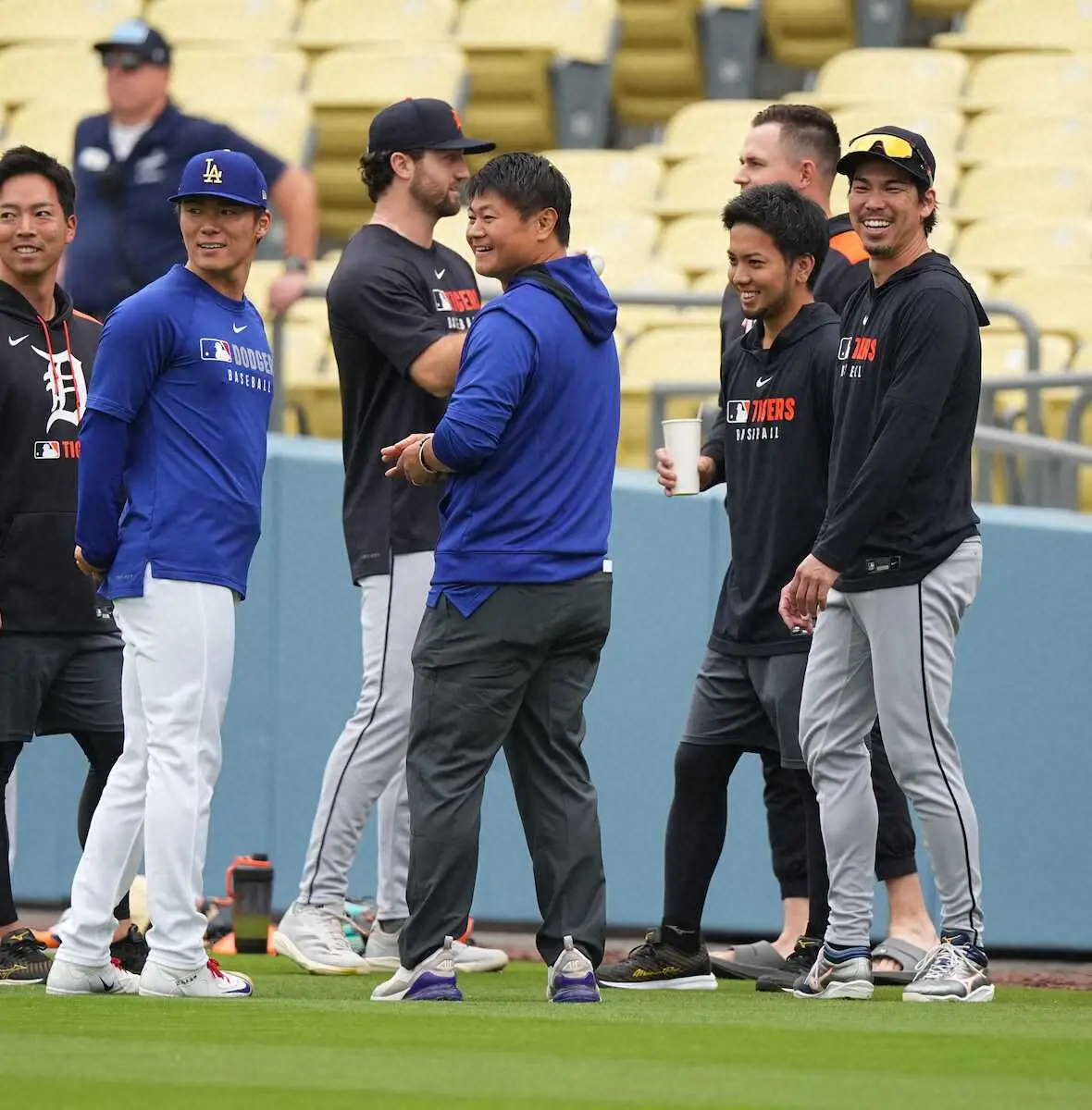 【画像・写真】ドジャース山本由伸　29日のタイガース戦で開幕2連勝狙う　本拠地開幕戦前にはタ軍・マエケンに挨拶