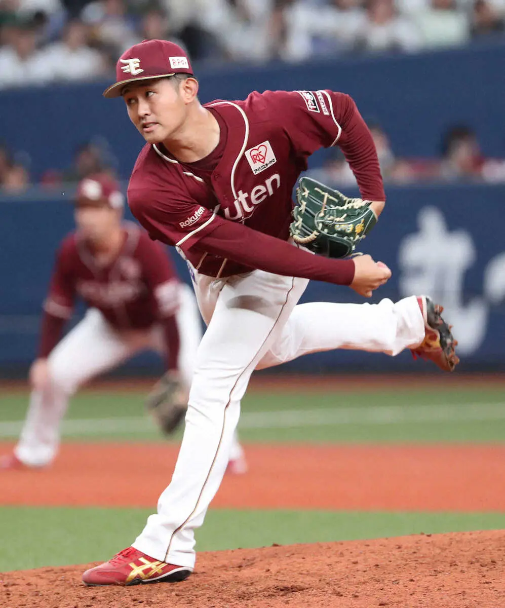 【画像・写真】楽天　ドラフト4位右腕の江原雅裕が1軍デビュー　最速154キロで1回2安打無失点　緊迫の場面で奮闘