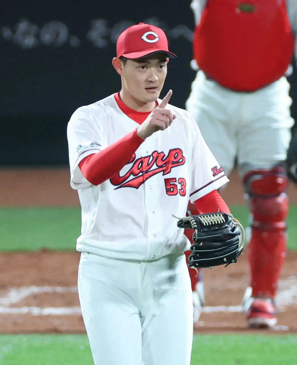 【画像・写真】広島　ドラフト3位右腕・岡本駿が1軍デビュー　甲南大から初のプロ野球選手は1回を1安打無失点