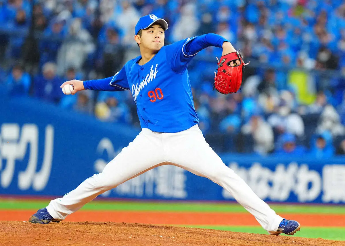 【画像・写真】中日　新守護神・松山　プロ3年目で初セーブ　DeNA上位打線を3者凡退「思い切って腕を振れた」