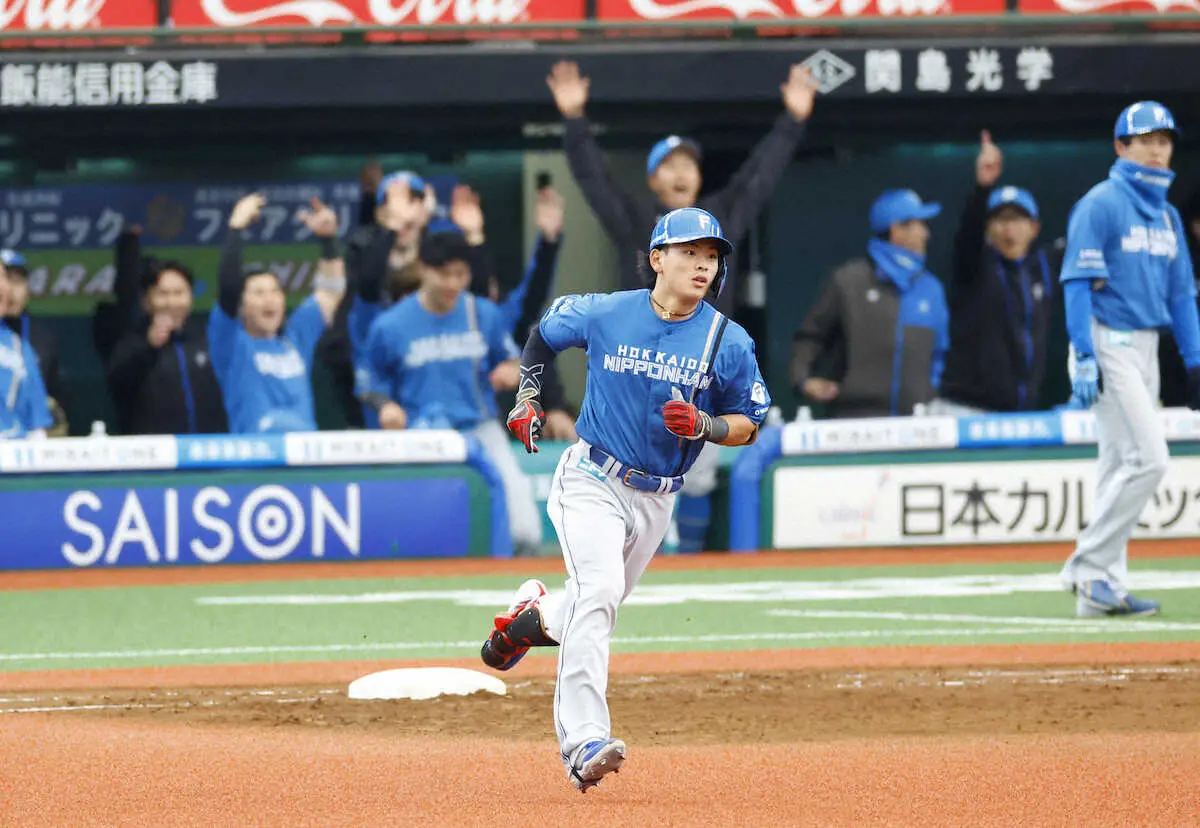 【画像・写真】日本ハム　4番・野村佑希が開眼！　今季1号3ランから2打席連発の2号2ラン、初回にも先制二塁打