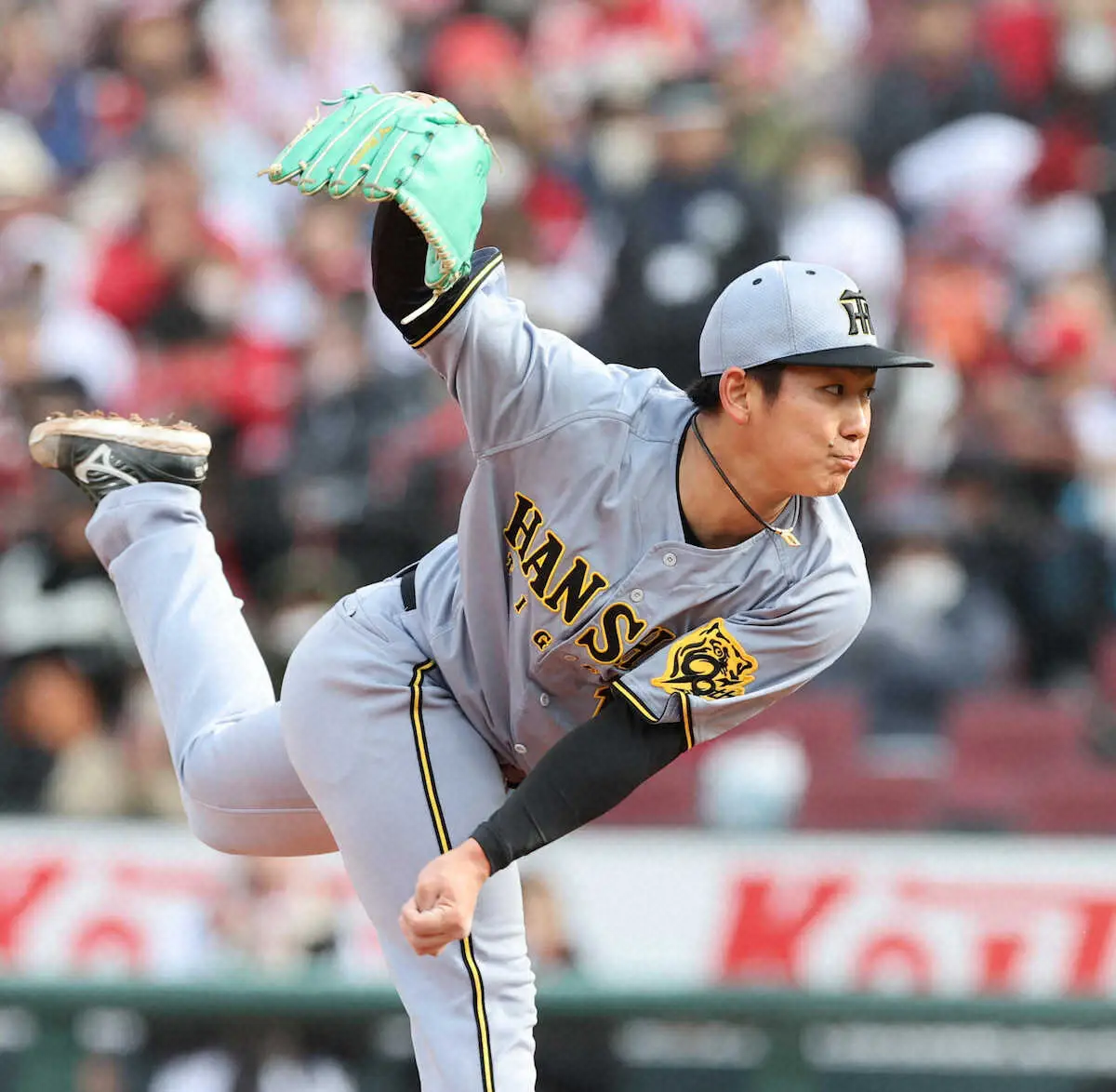 【画像・写真】阪神ドラフト1位・伊原が上々のプロ初登板　2回1安打零封に「いい緊張感」背番号18の新伝説幕開け