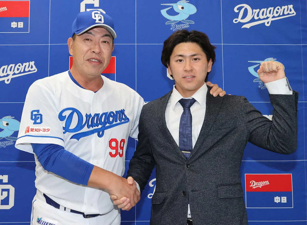 【画像・写真】支配下登録を勝ち取った中日・三浦が会見「どんな場面でも投げられるように」　新背番号は69