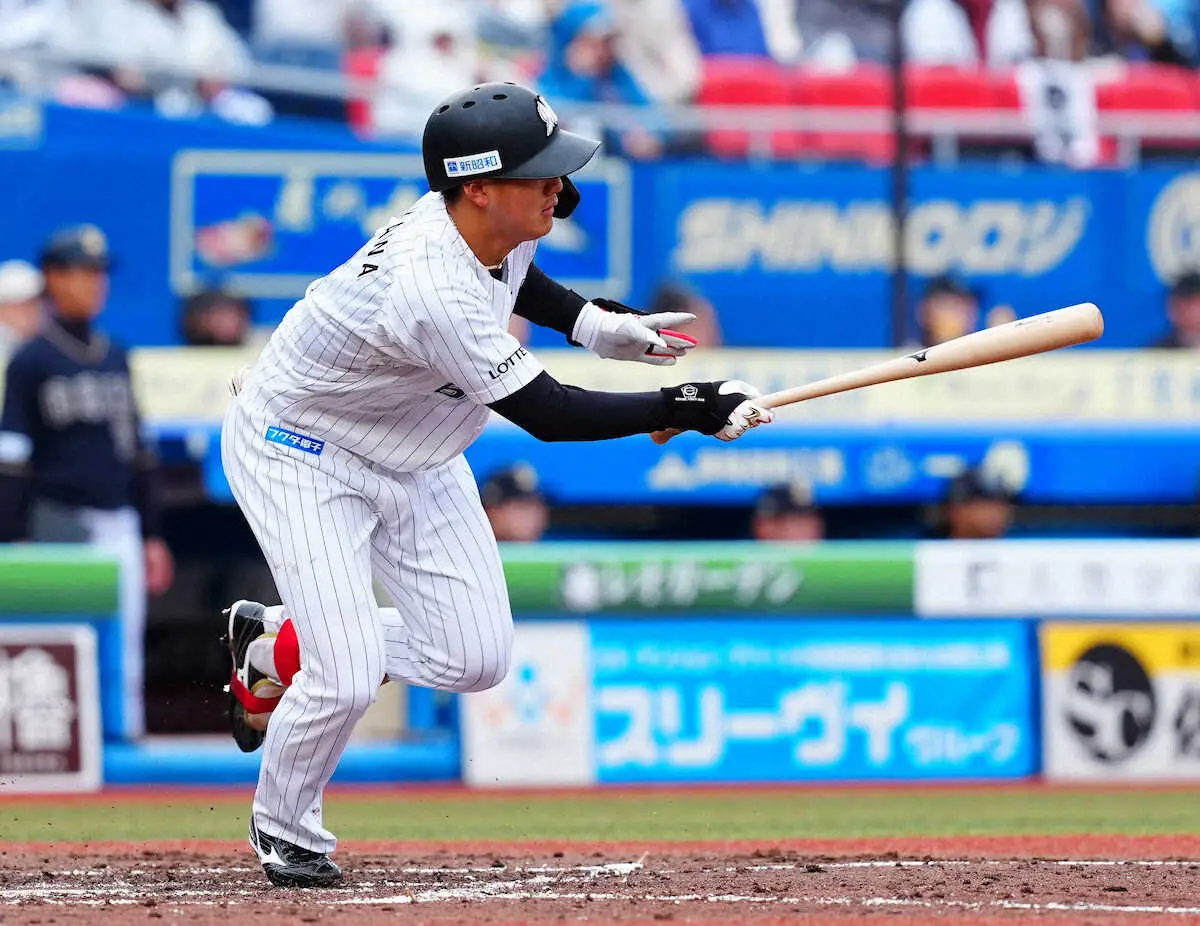 【画像・写真】ロッテ西川　新人では球団最多タイの開幕5試合連続安打