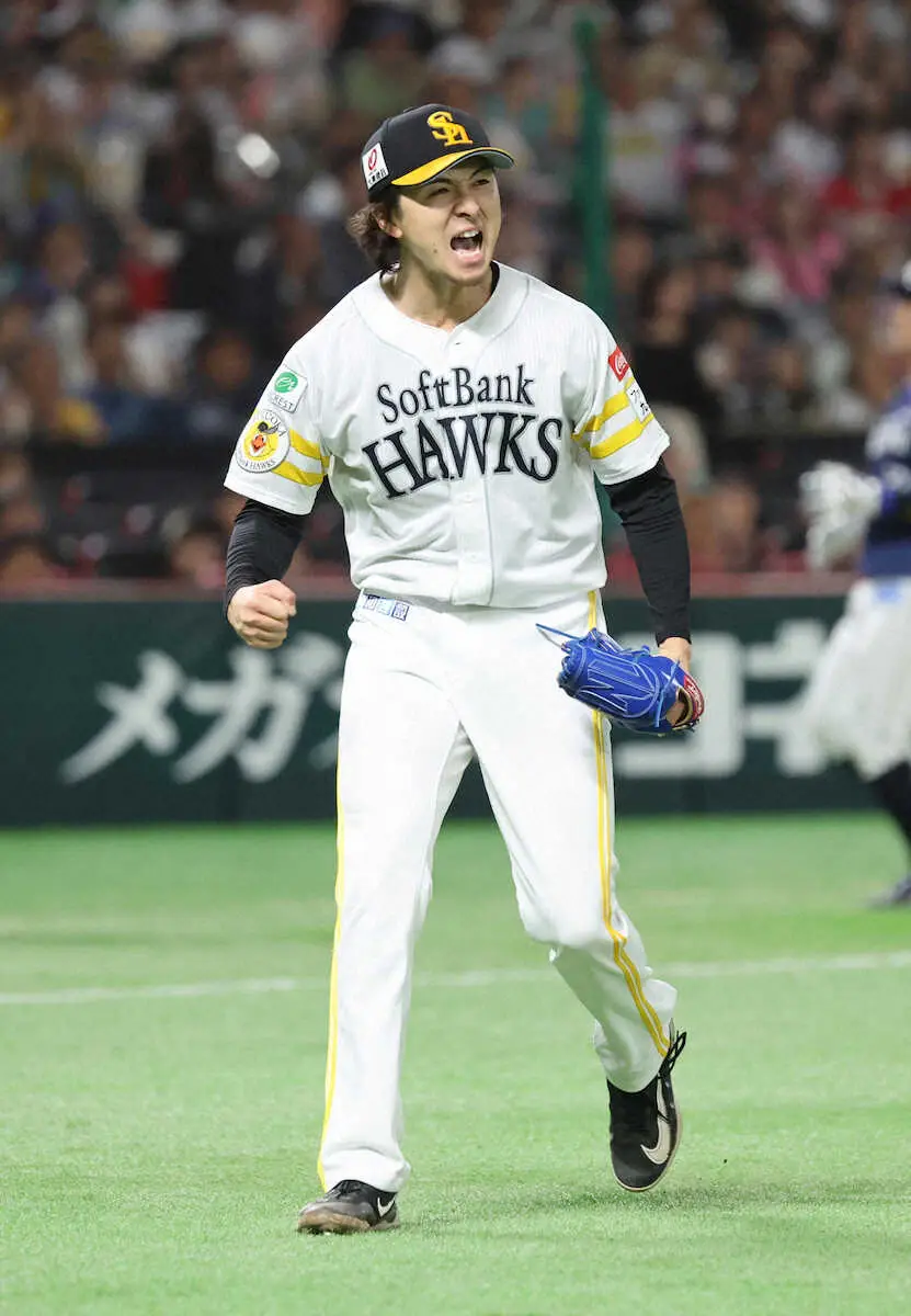 【画像・写真】ソフトバンク上沢直之が移籍後初勝利　ほえた！3併殺で6回無失点　チームの連敗を3で止める