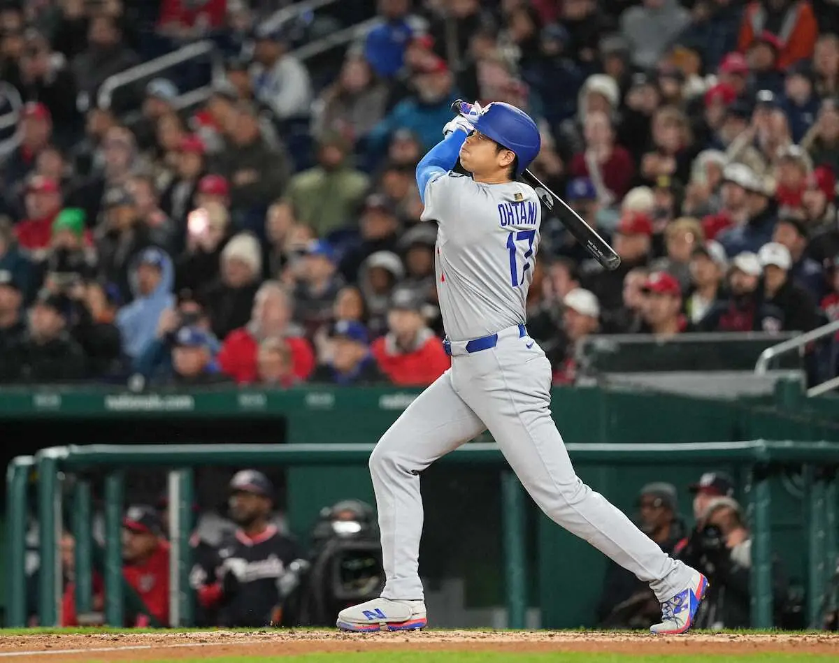 【画像・写真】ドジャース連敗も…大谷翔平は2ラン含む3安打　トランプ大統領表敬訪問後にサイクル安打逃すも大活躍