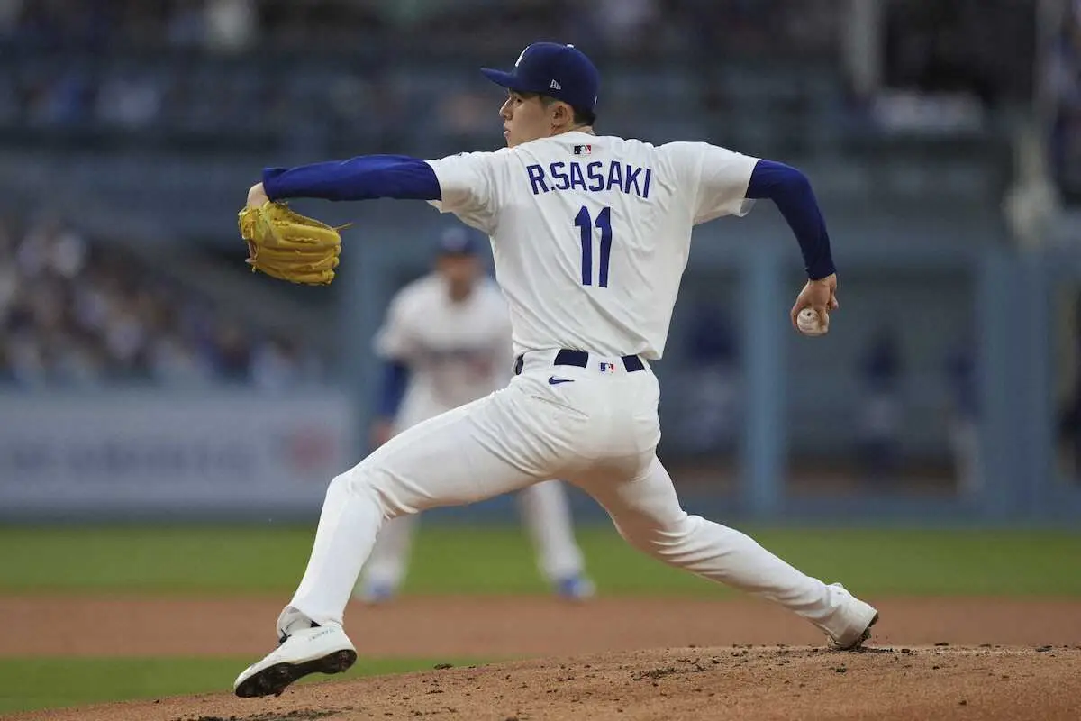 【画像・写真】ドジャース・佐々木朗希（AP）