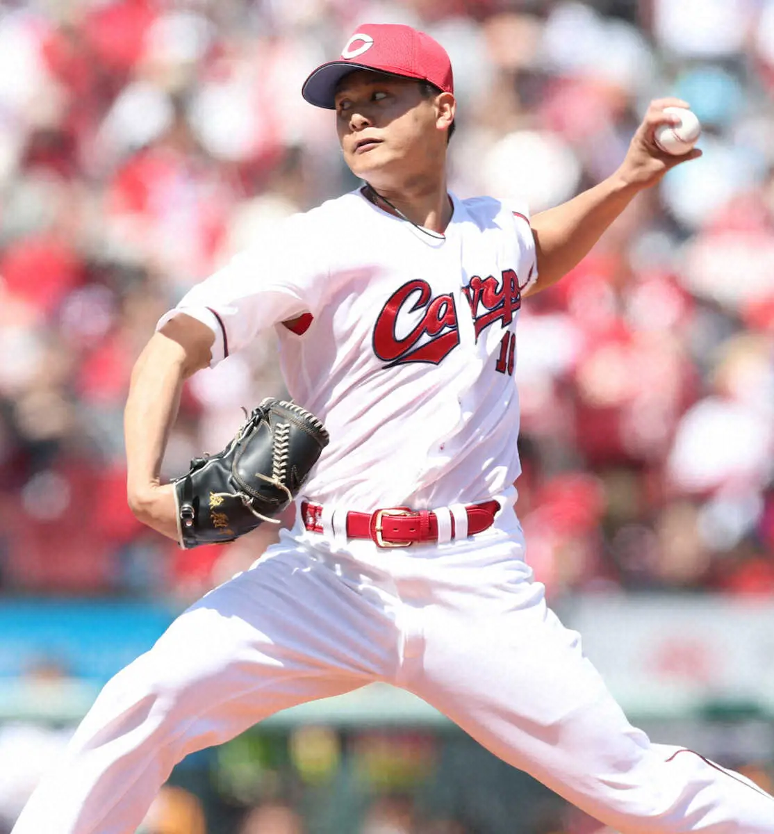 【画像・写真】広島・森　開幕3戦3勝でリーグトップタイ！「勝ちは左右できない。野手の方々のおかげ。中継ぎの方々も」