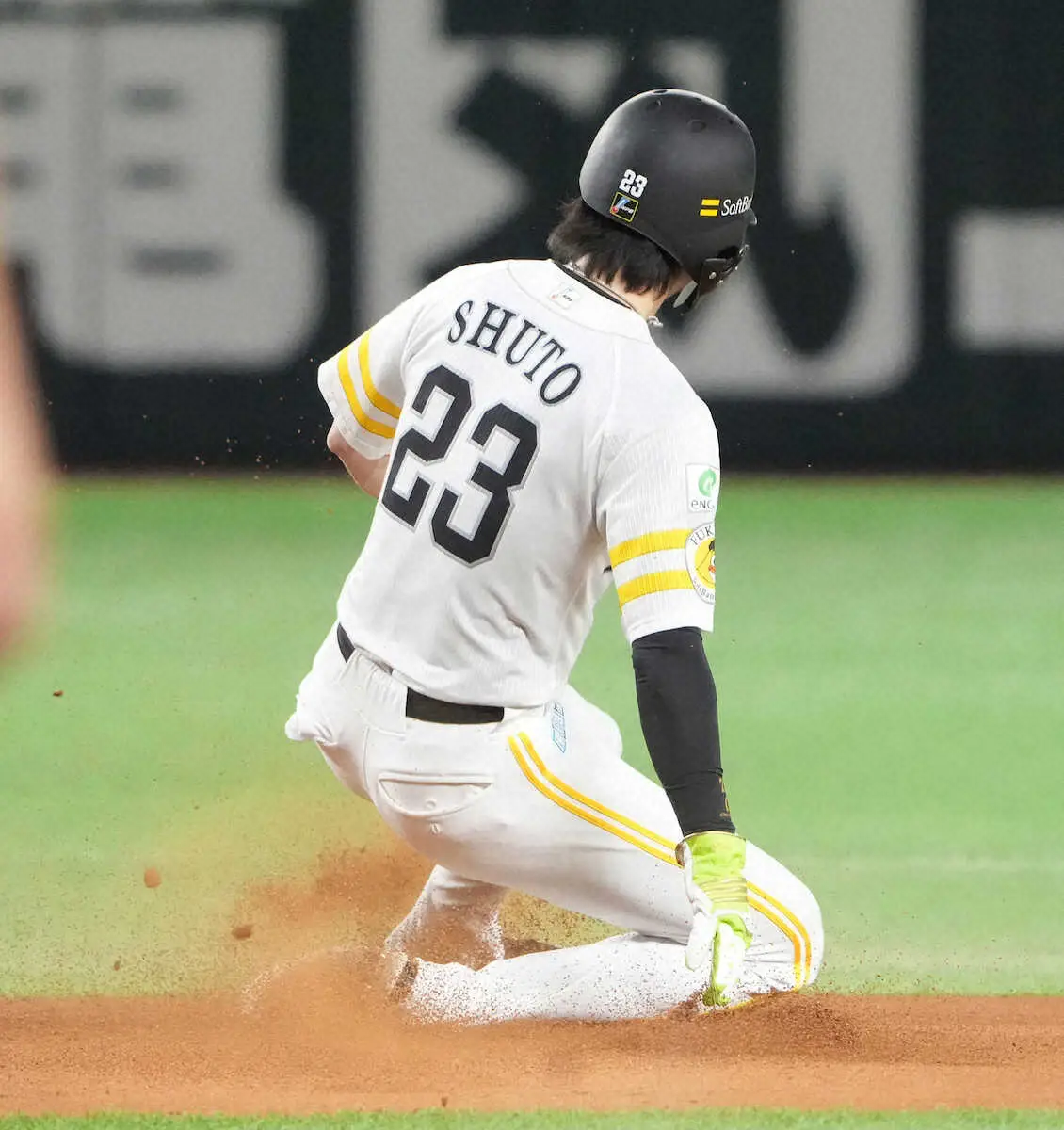 【画像・写真】ソフトバンク・周東佑京　開幕から16試合連続安打　楽天・岸から第1打席に左前打