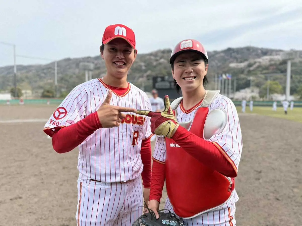 【画像・写真】今季の躍進が期待されるミキハウス・浅野（右）と野口の2年目コンビ（提供写真）　