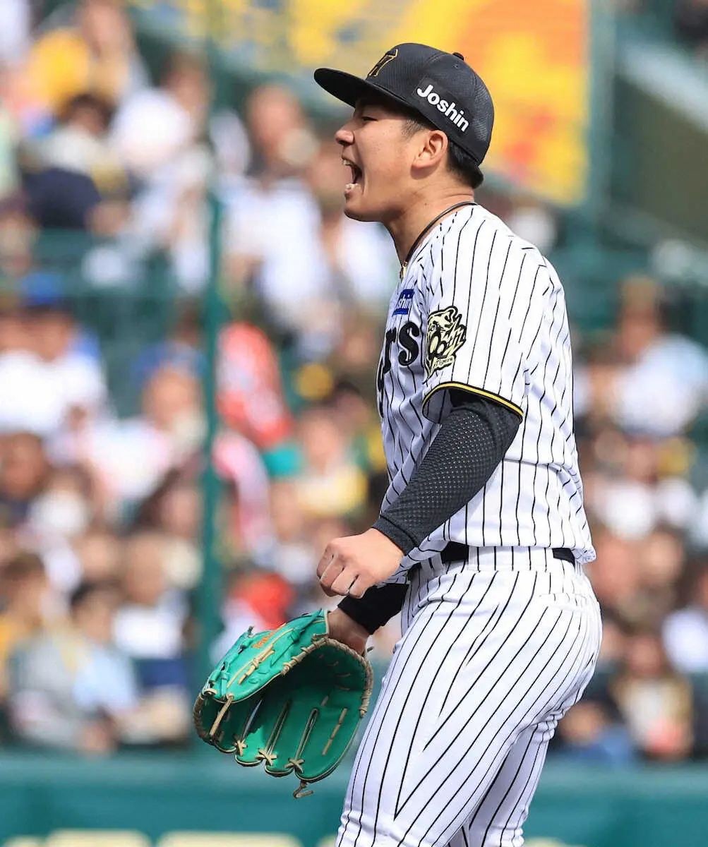 【画像・写真】阪神・伊原はプロ初先発で5回無失点と快投　“ミスターゼロ”が初勝利の権利を持って交代