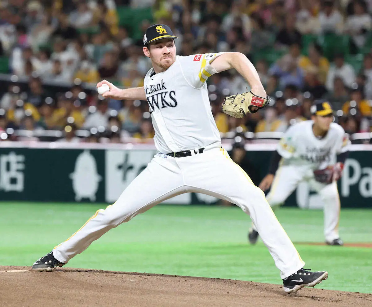 【画像・写真】左腹直筋痛の治療で一時帰国中のソフトバンク右腕スチュワート　離脱さらに長期化へ