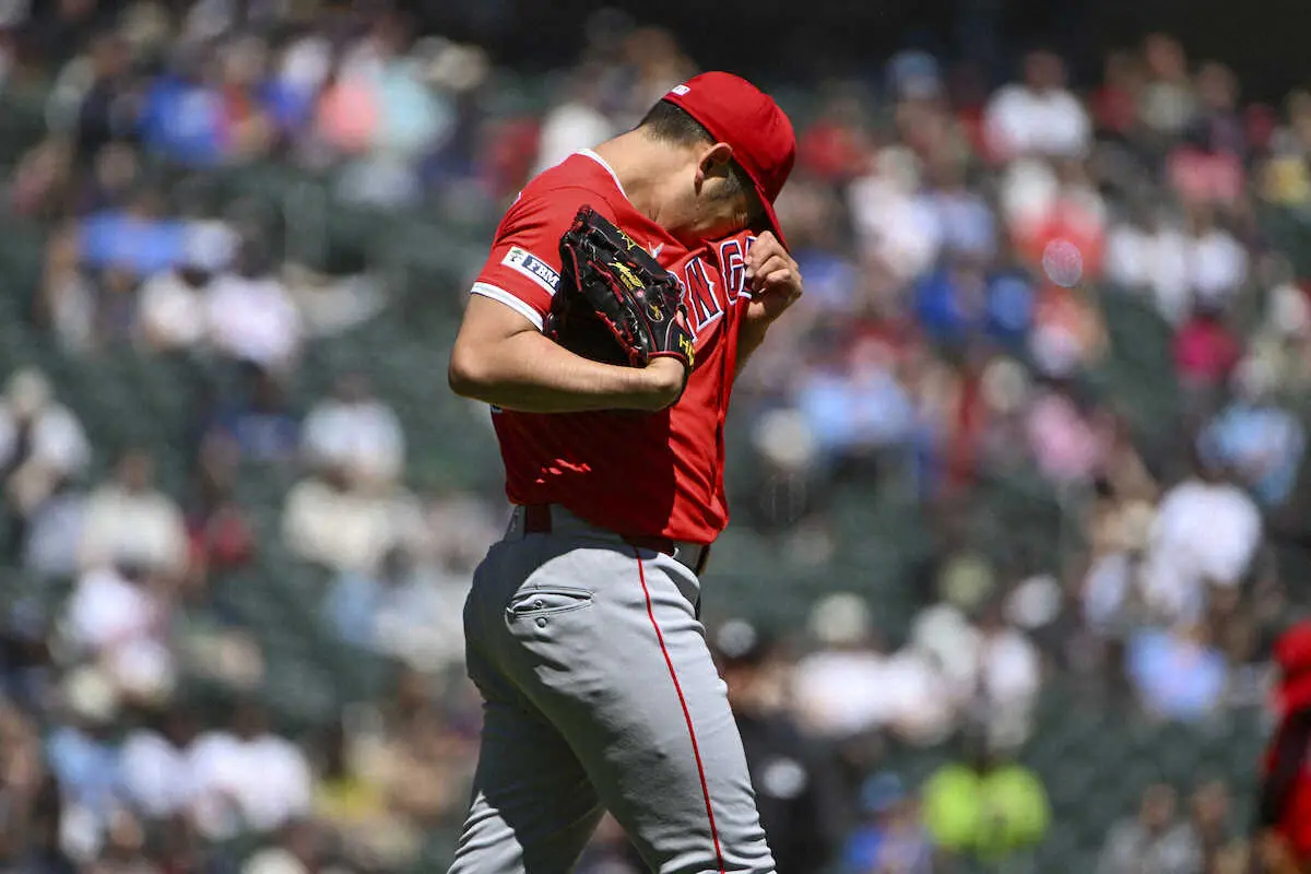 【画像・写真】3回途中、4失点でKO降板となったエンゼルスの菊池雄星（AP）