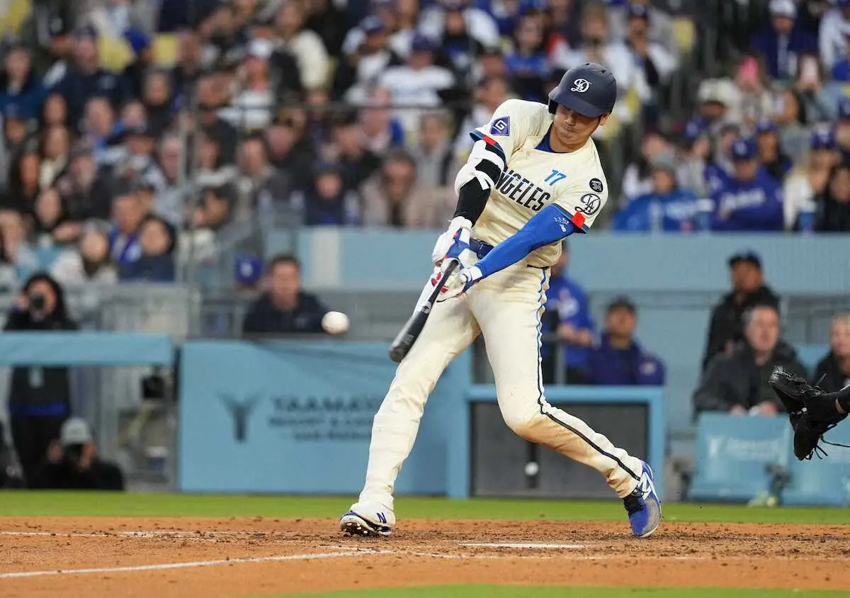 【画像・写真】ドジャース・大谷　パパ初打点！今季初1試合3長打で勝利に貢献「いいきっかけの一試合になれば」