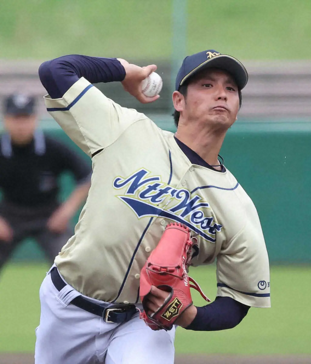 【画像・写真】【京都大会】NTT西日本7大会ぶりV　14年目の浜崎が完封MVP、阪神・伊原抜けても投手陣盤石