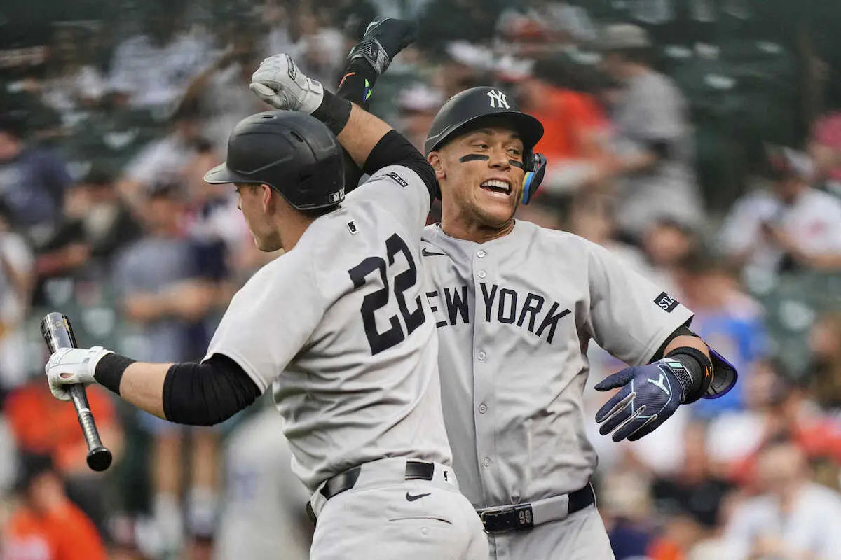 【画像・写真】ヤンキース・ジャッジが2戦連発10号に3安打　打率・427＆10本塁打＆32打点で“3冠王”に