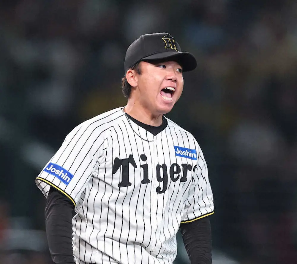 【画像・写真】阪神・村上が吠えた　今季初完封でチーム連敗4でストップ「子供に勇気を与えられた」